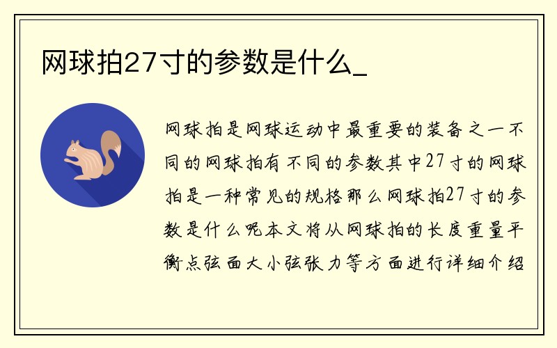 网球拍27寸的参数是什么_