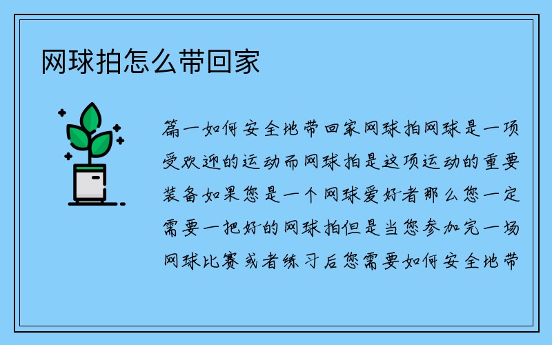 网球拍怎么带回家